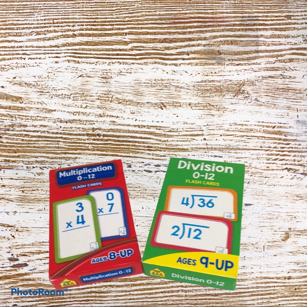 Flash Cards. 1 multiplication, 1 division